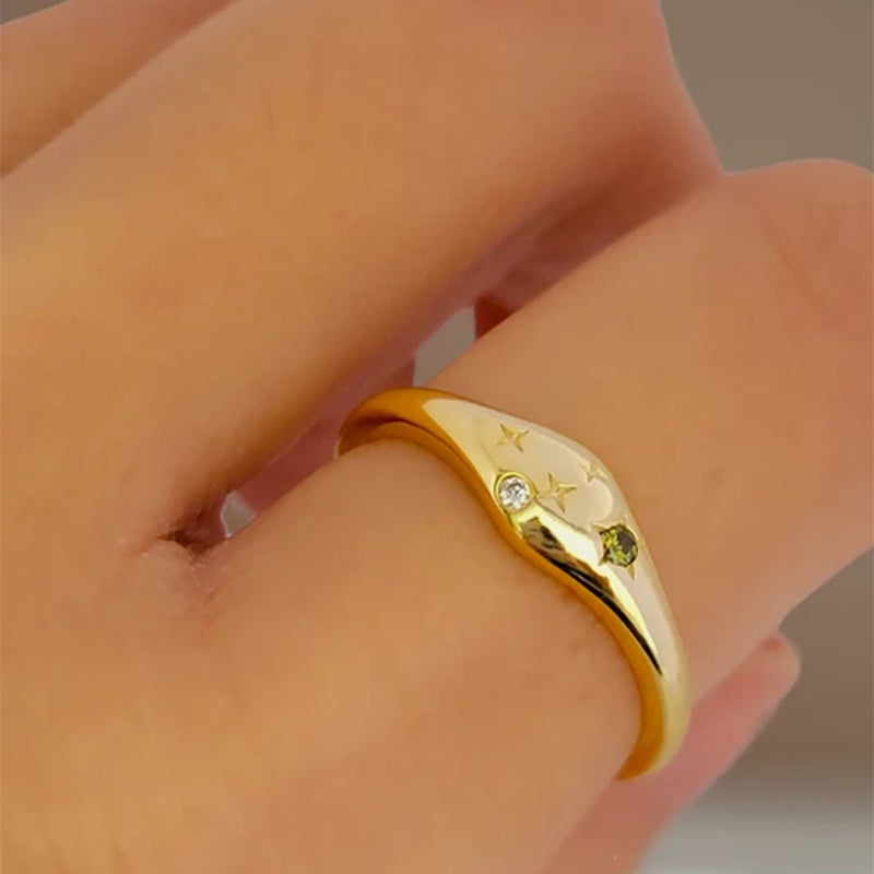 Starry Zodiac Diamond Ring