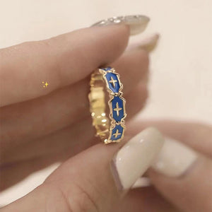 Vintage Enamel Open Ring