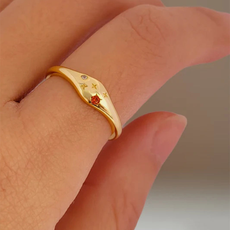 Starry Zodiac Diamond Ring