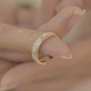 Vintage Enamel Open Ring