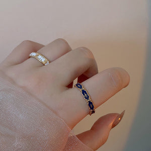 Vintage Enamel Open Ring