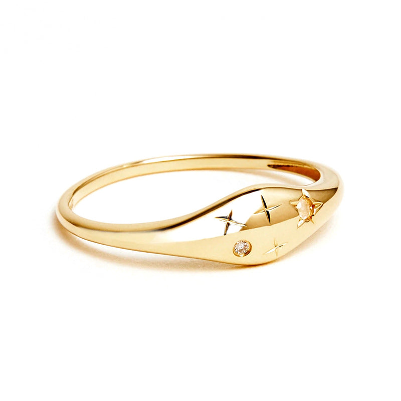 Starry Zodiac Diamond Ring