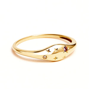 Starry Zodiac Diamond Ring