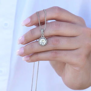 To My Soulmate Sparkling Round Created Necklace