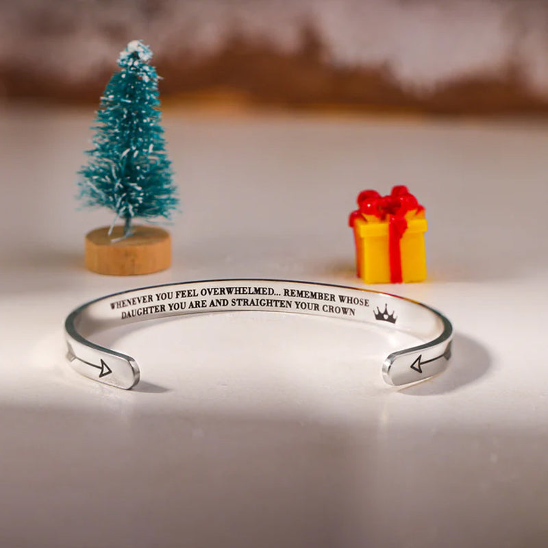 Whenever You Feel Overwhelmed  Inspirational Bangle Bracelet