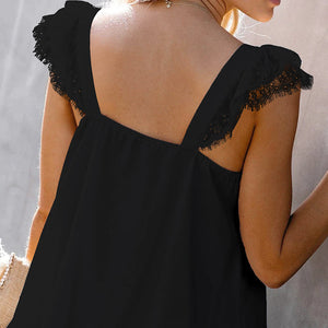 Ruffle V-Neck Tank Top