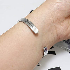 Whenever You Feel Overwhelmed  Inspirational Bangle Bracelet