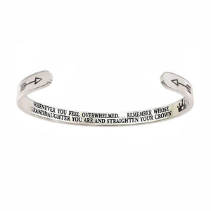 Whenever You Feel Overwhelmed  Inspirational Bangle Bracelet