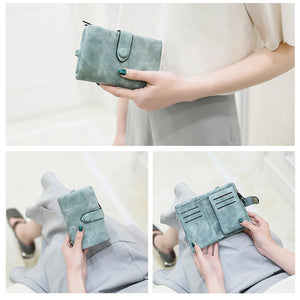 Small Trifold Leather Wallet For Women
