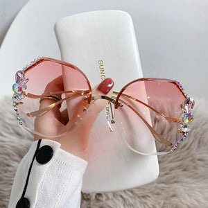 2022 Woman Rimless Diamond Sunglasses