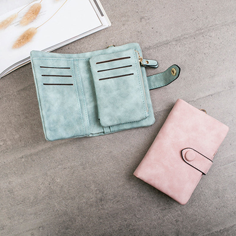 Small Trifold Leather Wallet For Women
