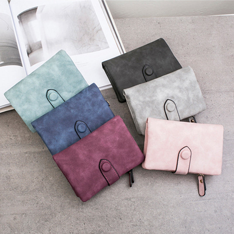 Small Trifold Leather Wallet For Women