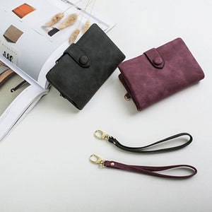 Small Trifold Leather Wallet For Women