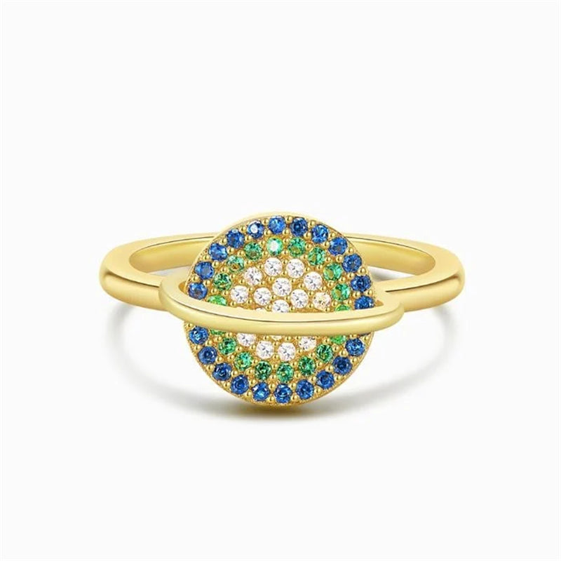 To My Daughter Rotating Planet Spinning Anxiety Adjustable Ring