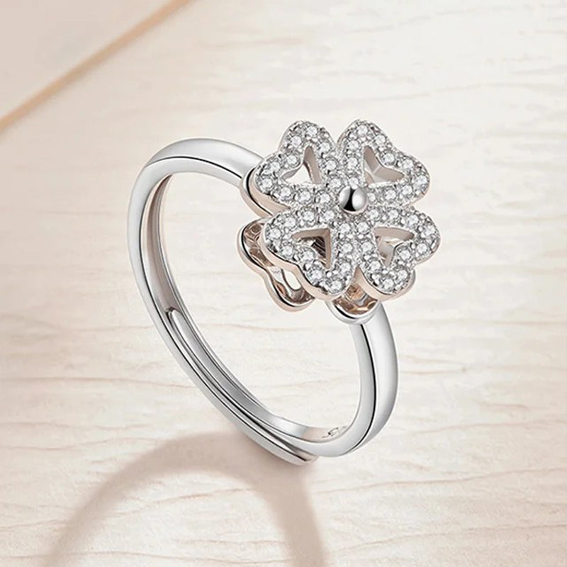 Four Leaf Clover Rotating Ring