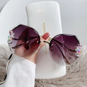 2022 Woman Rimless Diamond Sunglasses