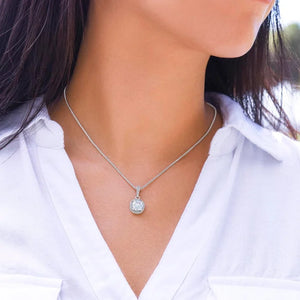 To My Soulmate Sparkling Round Created Necklace