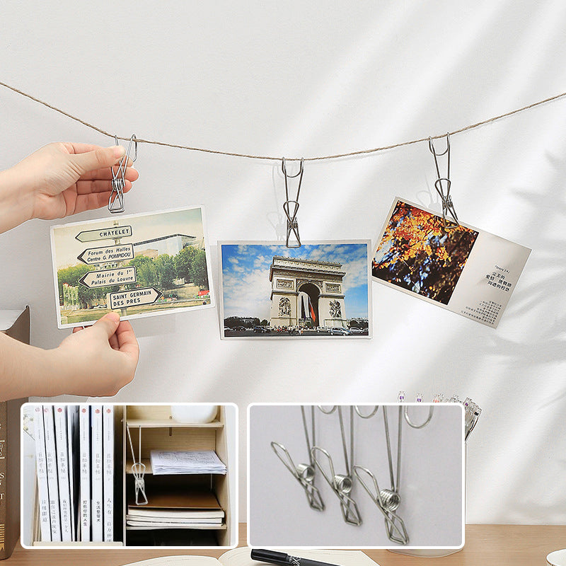 Stainless Steel Clothes Pins Hook Clip (1SET/10PCS)