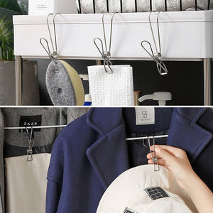 Stainless Steel Clothes Pins Hook Clip (1SET/10PCS)