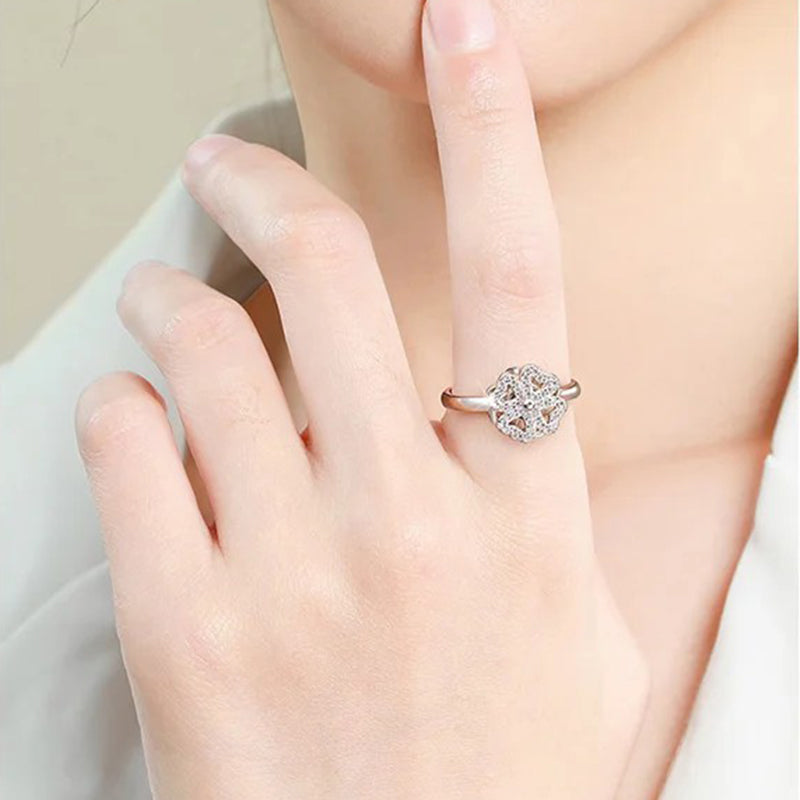 Four Leaf Clover Rotating Ring