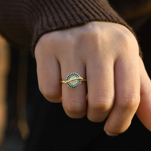 To My Daughter Rotating Planet Spinning Anxiety Adjustable Ring