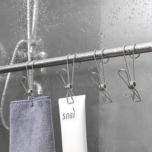 Stainless Steel Clothes Pins Hook Clip (1SET/10PCS)
