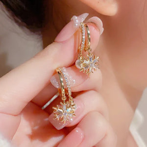 Snowflake Pearl Earrings