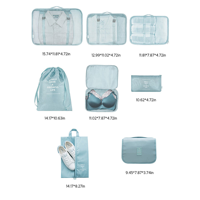8 Pieces Portable Luggage Packing Set