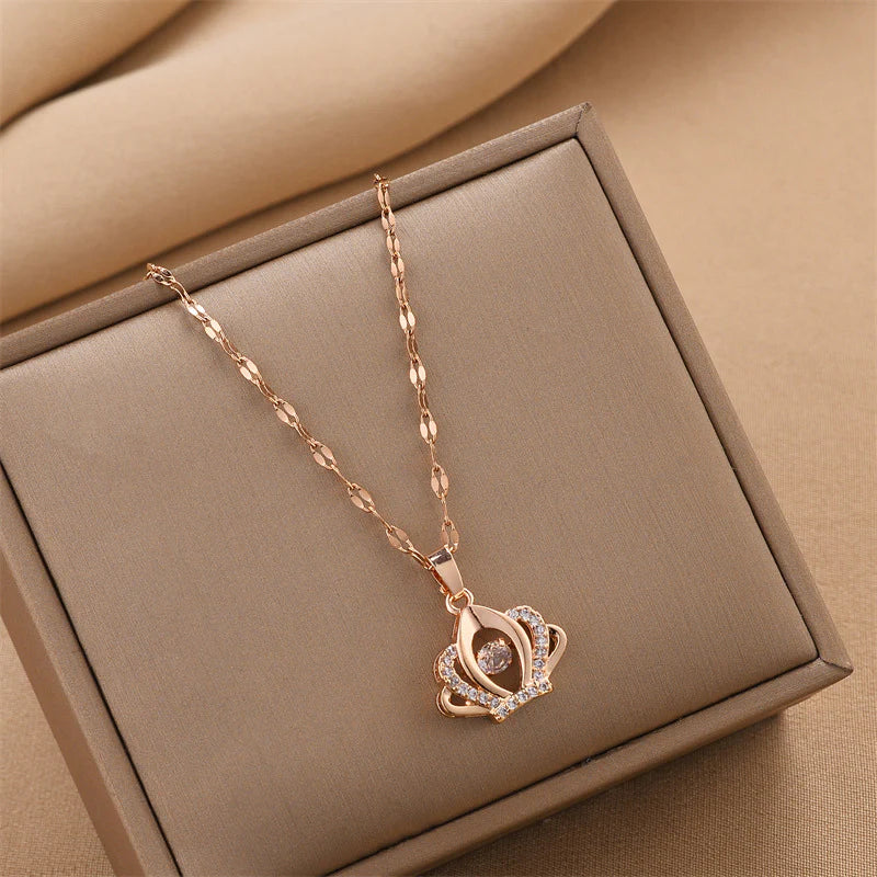 Shining Crown Necklace for Women
