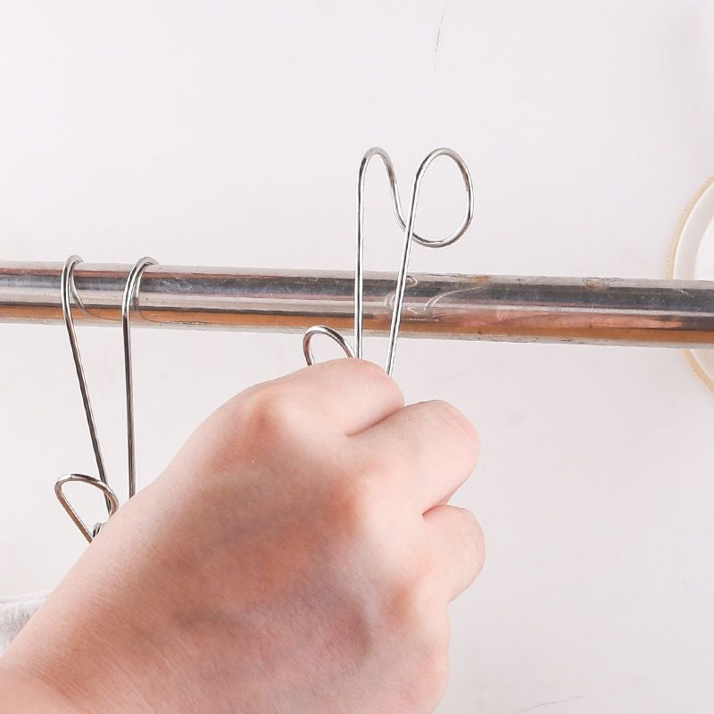 Stainless Steel Clothes Pins Hook Clip (1SET/10PCS)