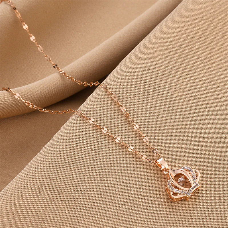 Shining Crown Necklace for Women