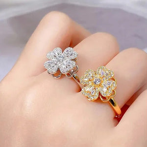 Four Leaf Clover Rotating Ring