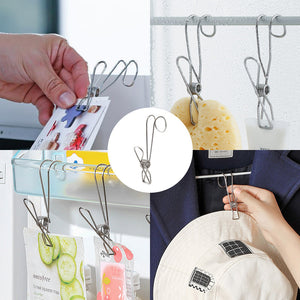 Stainless Steel Clothes Pins Hook Clip (1SET/10PCS)