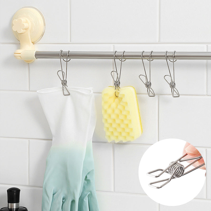 Stainless Steel Clothes Pins Hook Clip (1SET/10PCS)