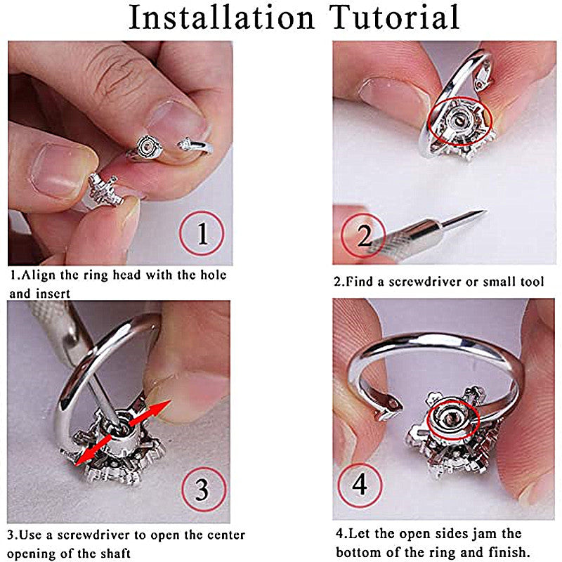 To My Daughter Rotating Planet Spinning Anxiety Adjustable Ring
