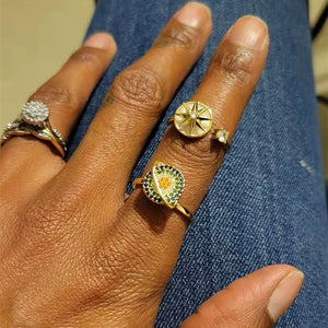 To My Daughter Rotating Planet Spinning Anxiety Adjustable Ring