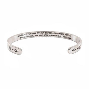 Whenever You Feel Overwhelmed  Inspirational Bangle Bracelet